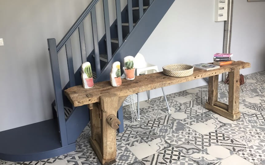 Couloir du gîte 6 personnes en location vacances dans les Hautes-Pyrénées, à la parenthèse de Saint-Esselin à Larreule