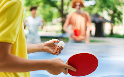 Table de ping-pong au gîte la parenthèse de Saint-Esselin à Larreule dans les Hautes-Pyrénées